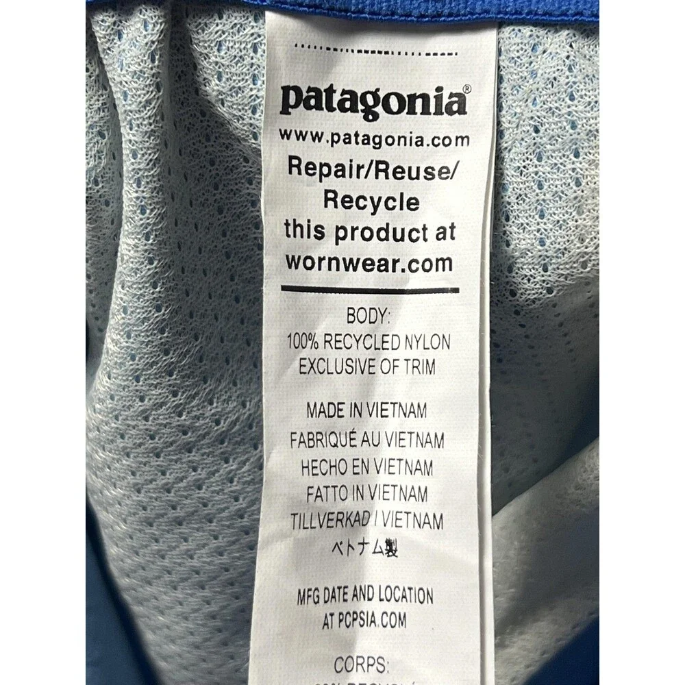 Patagonia Swim Trunks Mens XL Blue Lined Quick Dry Elastic Waist Resort